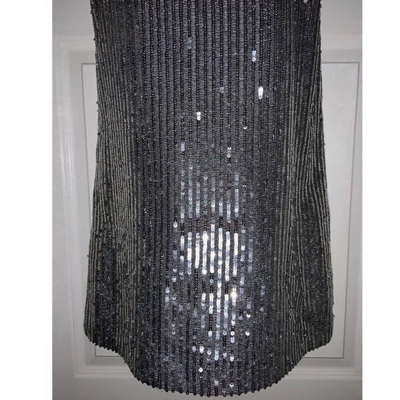 Alice & Olivia Silver Dot Sequined Shift Dress—NWT - Picture 7 of 15